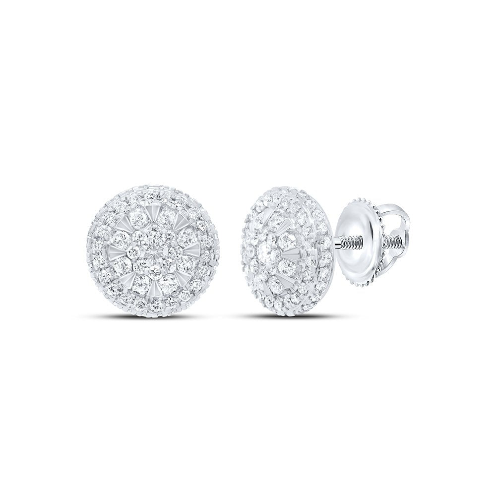 14K White Gold Elegant Earrings with Diamond Gift Edition - Splendid Jewellery