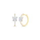 Diamond Earrings in 10K Yellow Gold with Elegant Styling - Splendid Jewellery