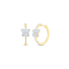 Load image into Gallery viewer, Diamond Earrings in 10K Yellow Gold with Elegant Styling - Splendid Jewellery