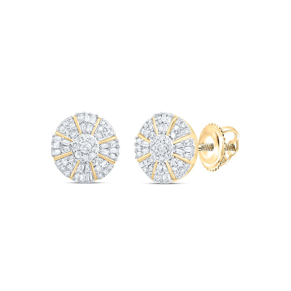 10K Yellow Gold Diamond Stud Earrings for Everyday Wear - Splendid Jewellery