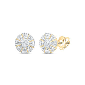 10K Yellow Gold Diamond Stud Earrings for Everyday Wear - Splendid Jewellery
