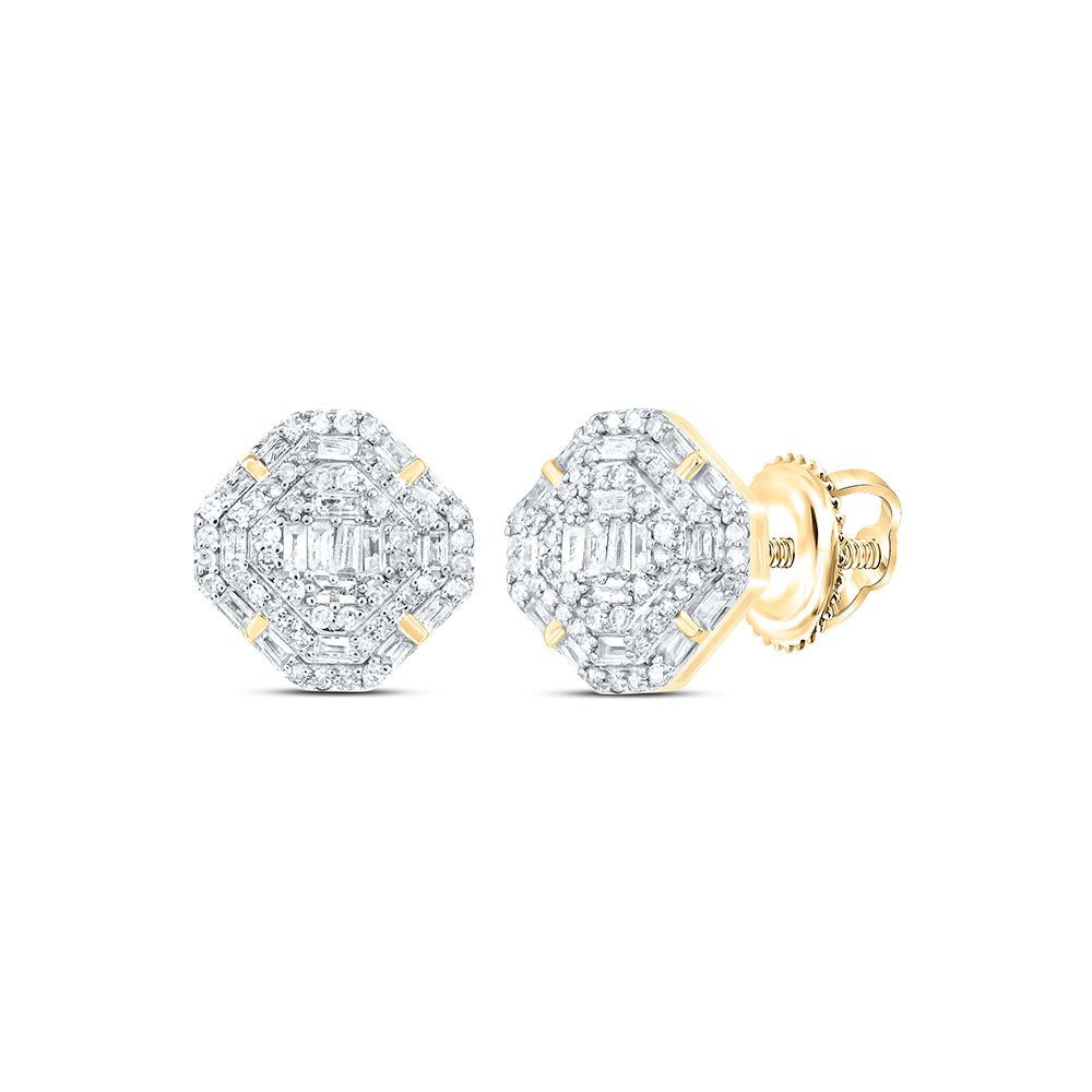 Diamond Earrings in 10K Yellow Gold for Everyday Wear - Splendid Jewellery