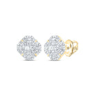 Diamond Earrings in 10K Yellow Gold for Everyday Wear - Splendid Jewellery