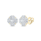 Diamond Earrings in 10K Yellow Gold for Everyday Wear - Splendid Jewellery