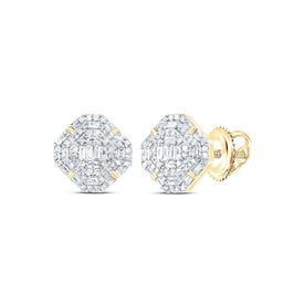 Diamond Earrings in 10K Yellow Gold for Everyday Wear - Splendid Jewellery