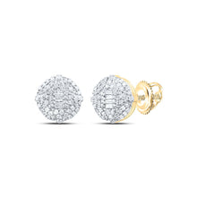 Load image into Gallery viewer, Diamond Stud Earrings in 10K Yellow Gold with Fine Detail - Splendid Jewellery
