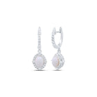 10K White Gold Luxury Opal Earrings - Splendid Jewellery