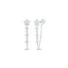 10K White Gold Modern Diamond Earrings with Natural Sparkle - Splendid Jewellery