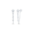 10K White Gold Modern Diamond Earrings with Natural Sparkle - Splendid Jewellery