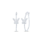 Sterling Silver Modern Diamond Earrings - Splendid Jewellery