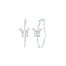 Load image into Gallery viewer, Sterling Silver Modern Diamond Earrings - Splendid Jewellery