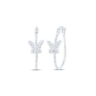 Sterling Silver Modern Diamond Earrings - Splendid Jewellery