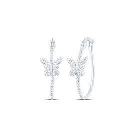Sterling Silver Modern Diamond Earrings - Splendid Jewellery