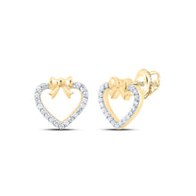 Load image into Gallery viewer, 10K Yellow Gold Modern Diamond Earrings for Everyday Wear - Splendid Jewellery
