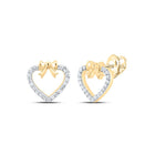 10K Yellow Gold Modern Diamond Earrings for Everyday Wear - Splendid Jewellery