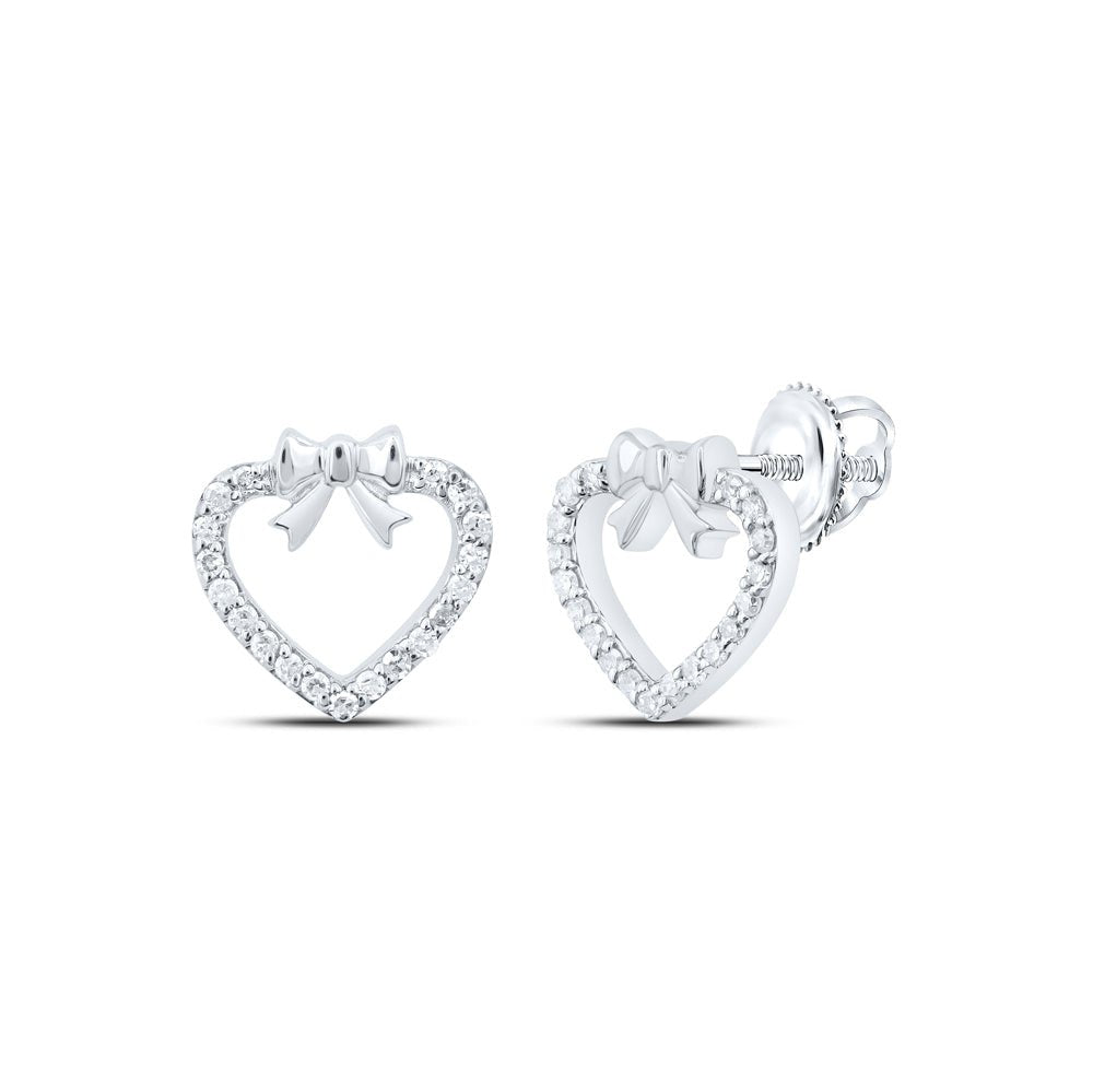 10K White Gold Luxury Diamond Earrings with Fine Detail - Splendid Jewellery