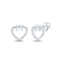 Load image into Gallery viewer, 10K White Gold Luxury Diamond Earrings with Fine Detail - Splendid Jewellery