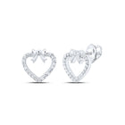 10K White Gold Luxury Diamond Earrings with Fine Detail - Splendid Jewellery
