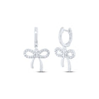 Sterling Silver Modern Diamond Earrings Gift Edition - Splendid Jewellery