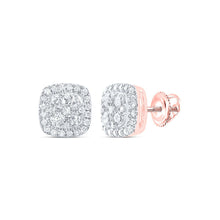 Load image into Gallery viewer, Cushion Diamond Earrings in 14K Rose Gold - Splendid Jewellery