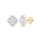 14K Yellow Gold Diamond Earrings 1/2 Cttw - Splendid Jewellery