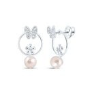 10K White Gold Pear Diamond Earrings - Splendid Jewellery
