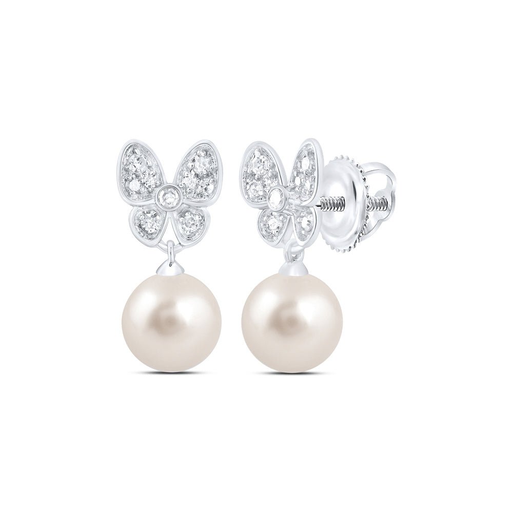 Diamond Earrings in 10K White Gold - Splendid Jewellery