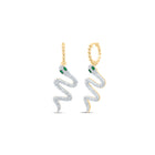 Emerald Hoop Earrings 1 Cttw - Splendid Jewellery
