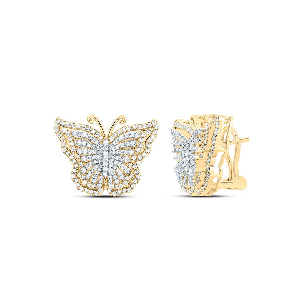 14K Yellow Gold Gift - Ready Diamond Earrings with Natural Sparkle - Splendid Jewellery