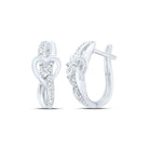 Sterling Silver Modern Diamond Earrings with Elegant Styling - Splendid Jewellery