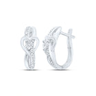Sterling Silver Modern Diamond Earrings with Elegant Styling - Splendid Jewellery