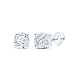 10K White Gold Luxury Diamond Earrings for Everyday Wear - Splendid Jewellery