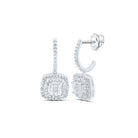Diamond Earrings in Sterling Silver - Splendid Jewellery