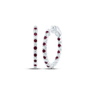 Ruby Hoop Earrings 1/2 Cttw - Splendid Jewellery