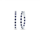 14K White Gold Gift - Ready Blue Sapphire Earrings Gift Edition - Splendid Jewellery