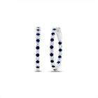 14K White Gold Gift - Ready Blue Sapphire Earrings Gift Edition - Splendid Jewellery