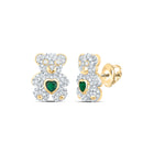 10K Yellow Gold Luxury Emerald Earrings - Splendid Jewellery