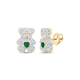 10K Yellow Gold Luxury Emerald Earrings - Splendid Jewellery
