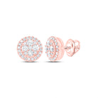 14K Rose Gold Modern Diamond Earrings Gift Edition - Splendid Jewellery