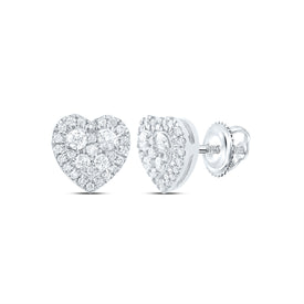 14K White Gold Modern Diamond Earrings Gift Edition - Splendid Jewellery