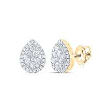 Load image into Gallery viewer, 14K Yellow Gold Pear Diamond Stud Earrings - Splendid Jewellery