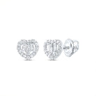 10K White Gold Diamond Earrings for Everyday Wear Gift Edition - Splendid Jewellery