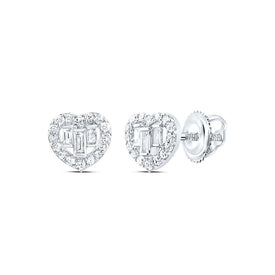 10K White Gold Diamond Earrings for Everyday Wear Gift Edition - Splendid Jewellery
