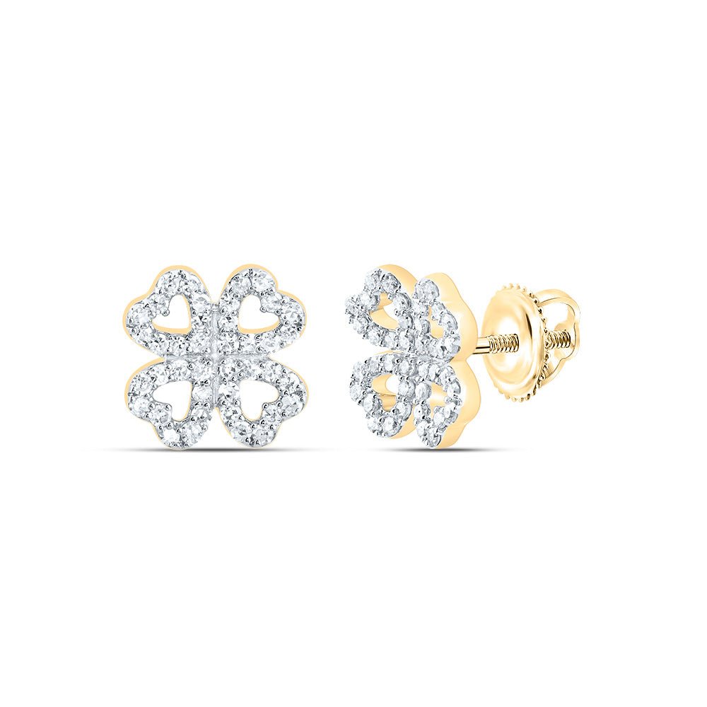 10K Yellow Gold Luxury Diamond Earrings for Everyday Wear - Splendid Jewellery