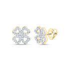 10K Yellow Gold Luxury Diamond Earrings for Everyday Wear - Splendid Jewellery