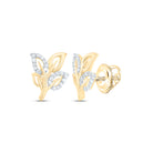 10K Yellow Gold Gift - Ready Diamond Earrings with Elegant Styling - Splendid Jewellery