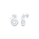 Diamond Stud Earrings in 10K White Gold with Elegant Styling - Splendid Jewellery