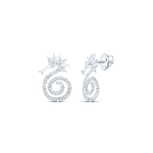 Load image into Gallery viewer, Diamond Stud Earrings in 10K White Gold with Elegant Styling - Splendid Jewellery