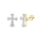 10K Yellow Gold Gift - Ready Diamond Earrings with Elegant Styling - Splendid Jewellery