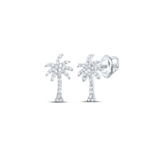 Load image into Gallery viewer, Diamond Stud Earrings in 10K White Gold with Natural Sparkle - Splendid Jewellery